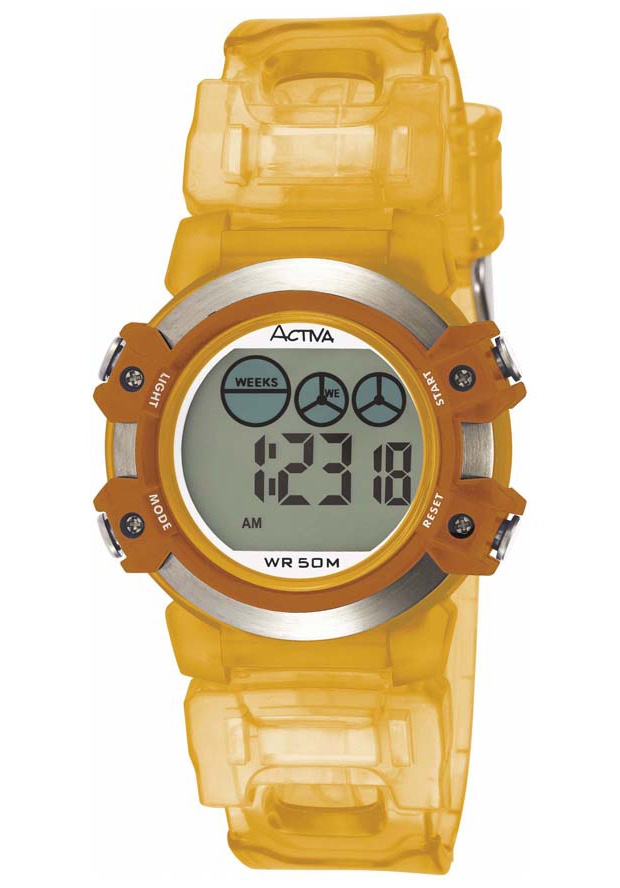 Midsize Digital Orange Plastic