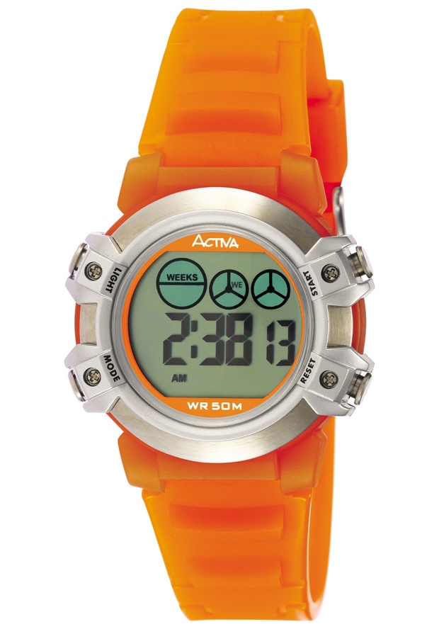 Midsize Digital Orange Plastic