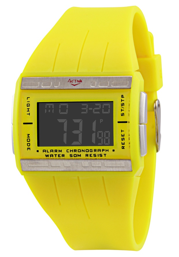 Women's Digital Multi-Function Yellow Plastic
