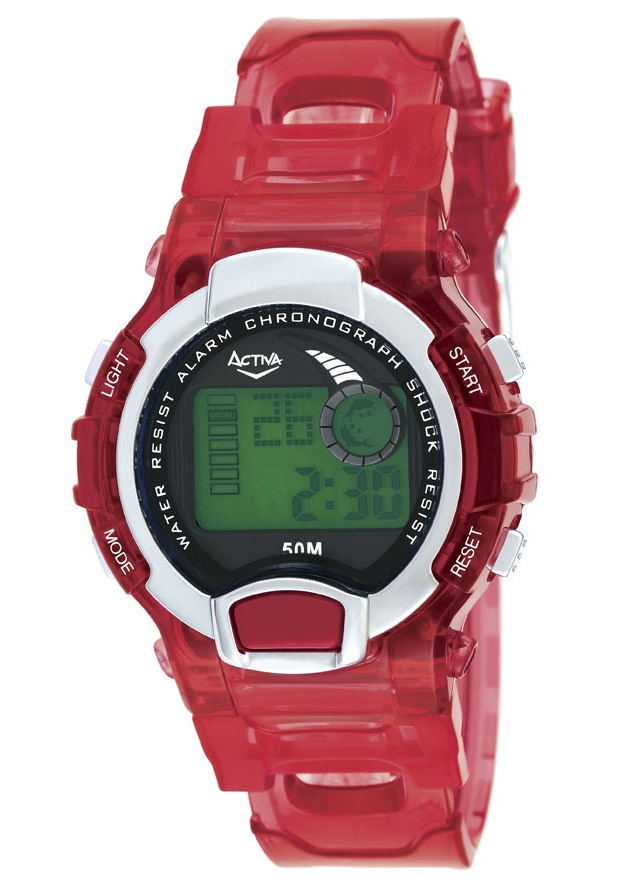 Midsize Digital Red Plastic