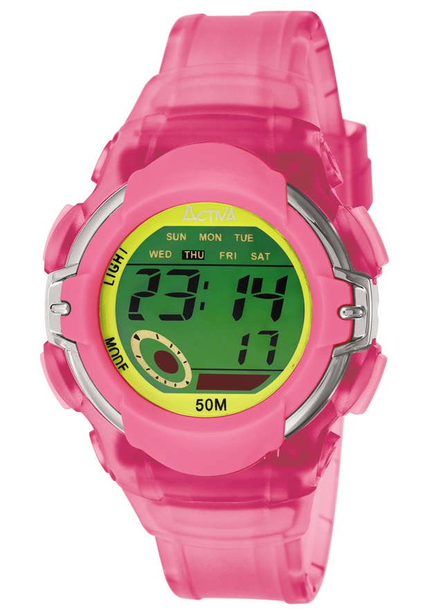 Women's Digital Multi-Function Pink Plastic