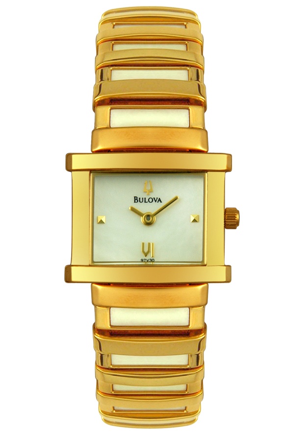 Women's Goldtone White MOP Dial