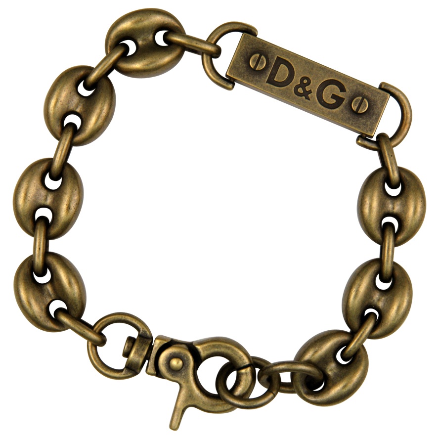 Anchor Gold Pewter Tone Chain Bracelet