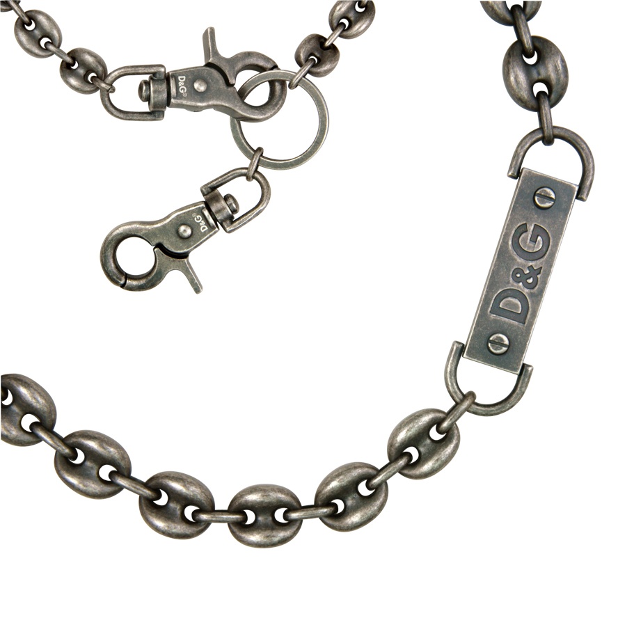 Anchor Silver Pewter Tone Chain Necklace