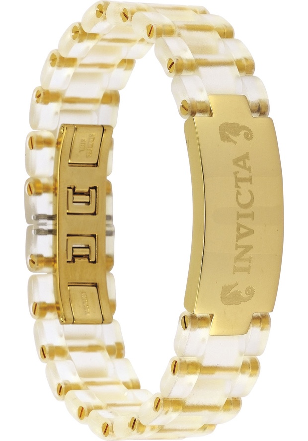 Yellow Goldplated and Thermopolymer Anatomic Bracelet