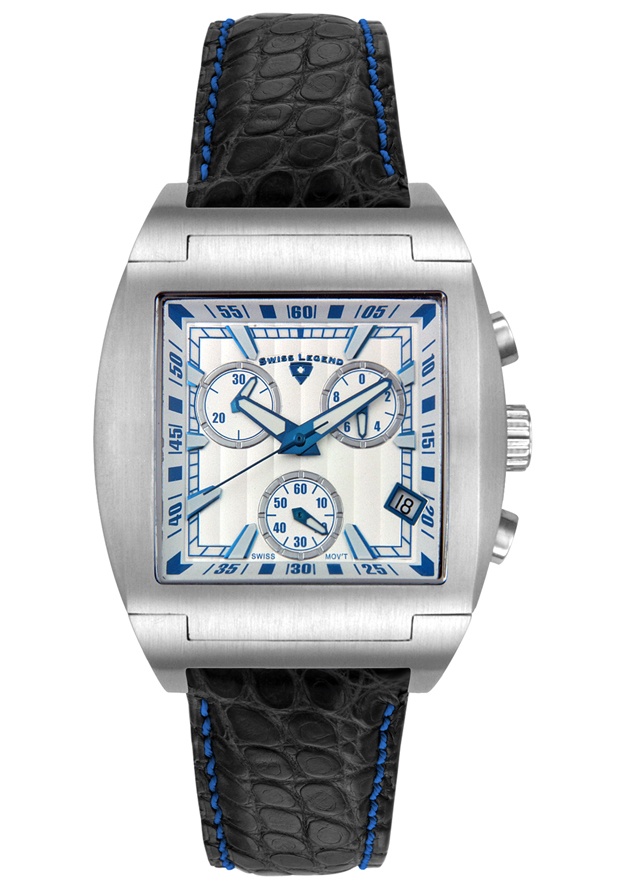 Men's Chronograph Black Alligator
