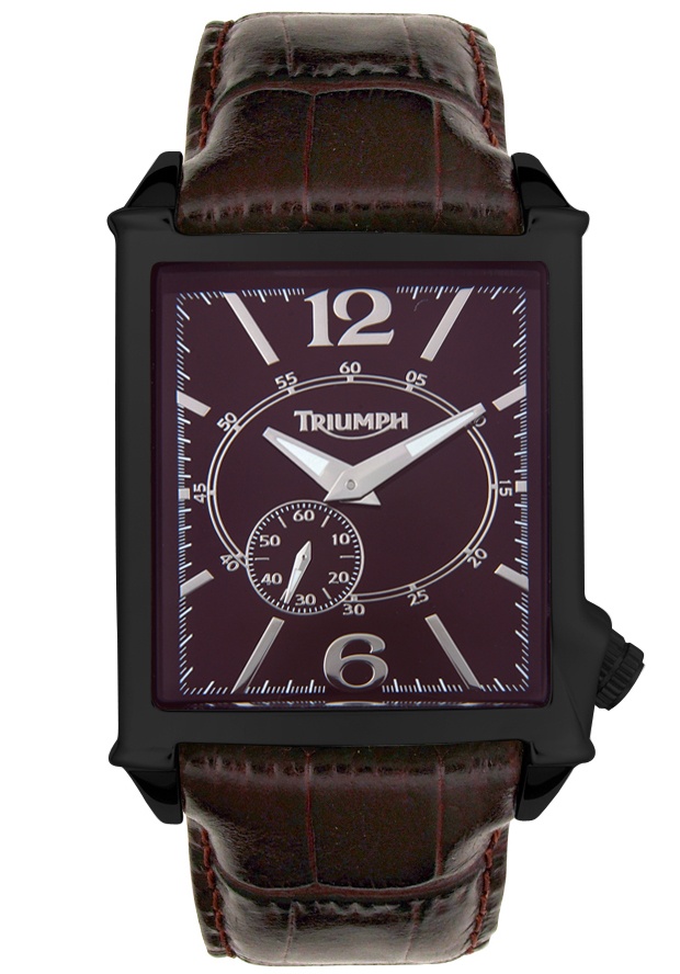 Men's Brown Leather Black IP