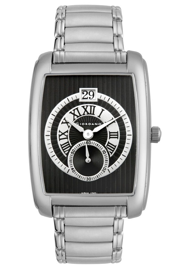 Men's Stainless Steel Black Dial