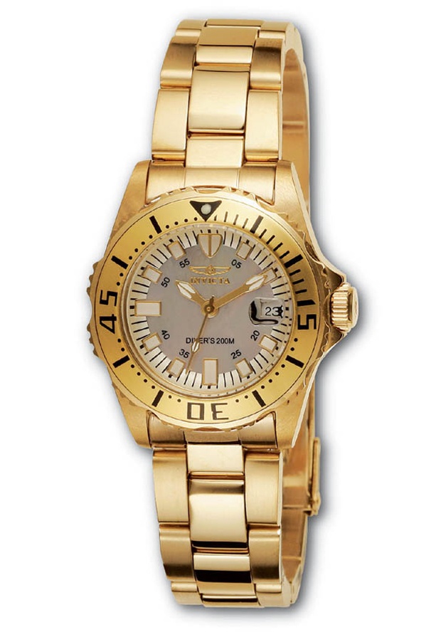 Women's Pro Diver 18k Yellow Gold Plated