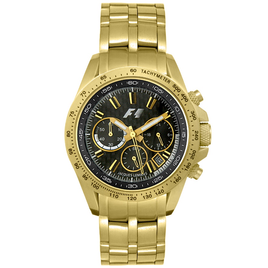 Women's F1 Yellow Goldtone Chronograph