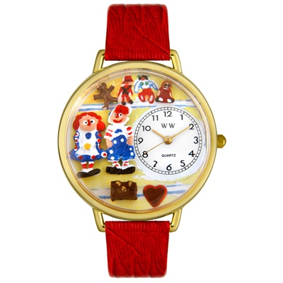 Raggedy Ann & Andy Hand-Crafted Watches Unisex Gold Watch
