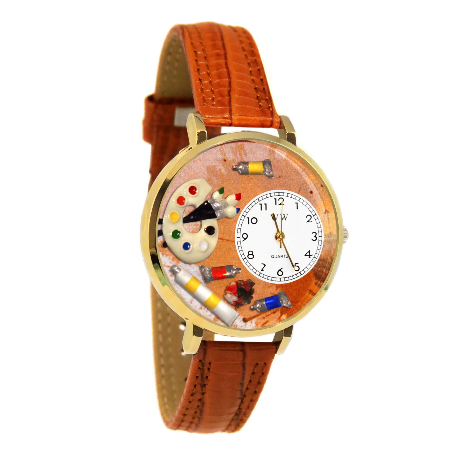 Artist Hand-Crafted Watches Unisex Gold Watch