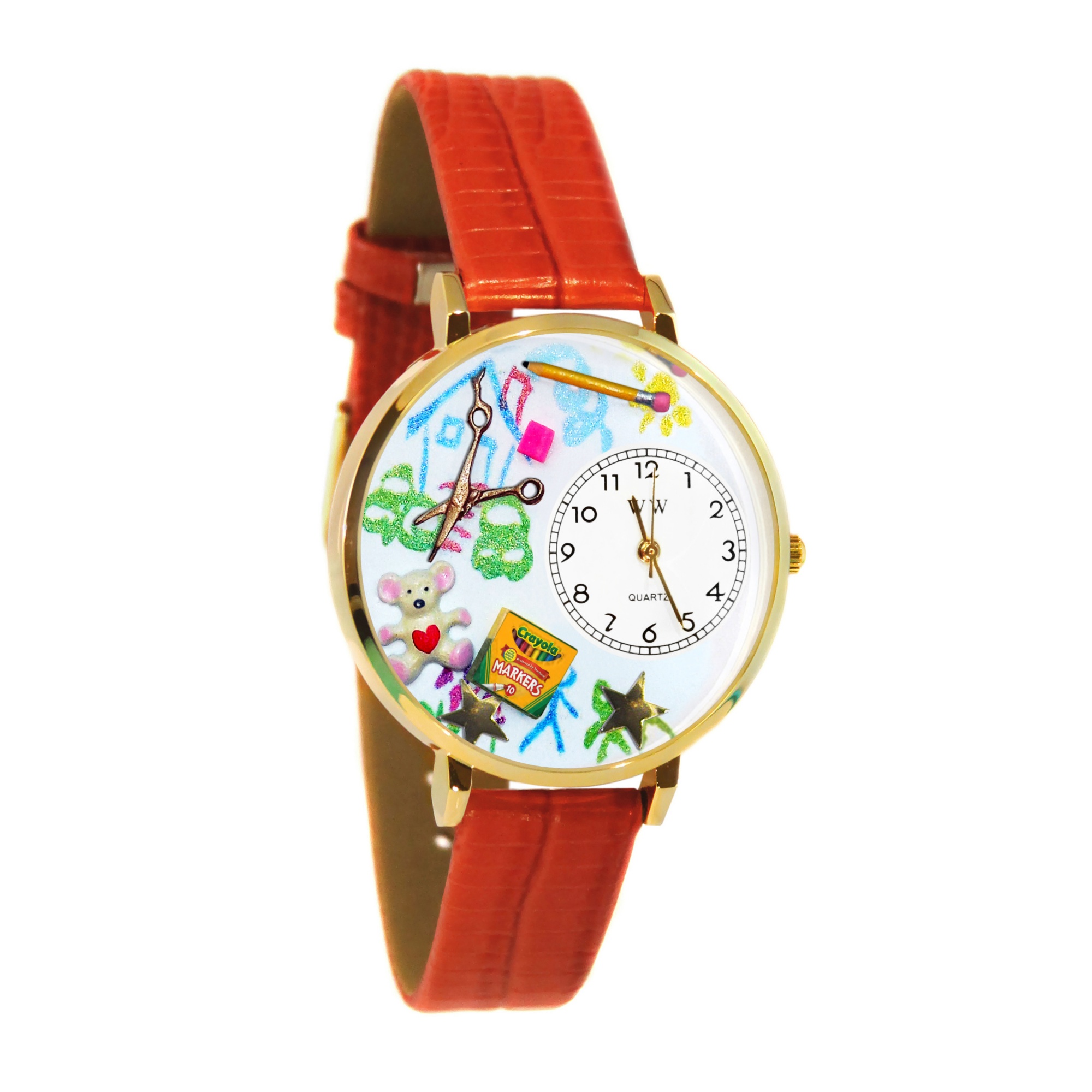 Personalized Preschool Teacher Watch in gold or silver case