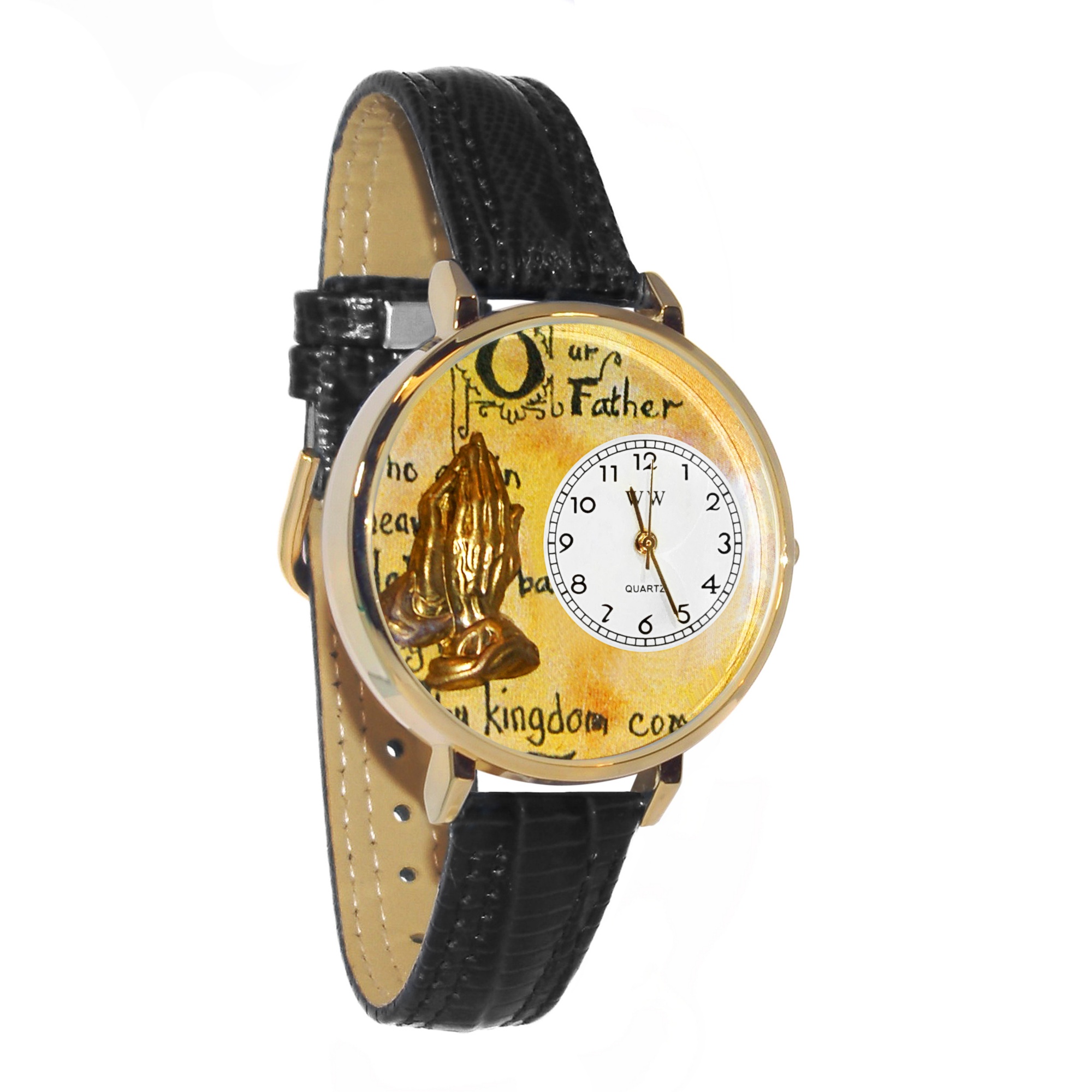 Personalized Lord's Prayer Watch in gold or silver case