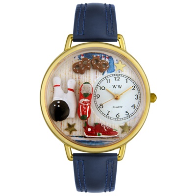 Bowling Hand-Crafted Watches Unisex Gold Watch