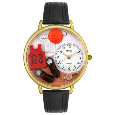 Basketball Whimsical Watches Unisex Gold Watch