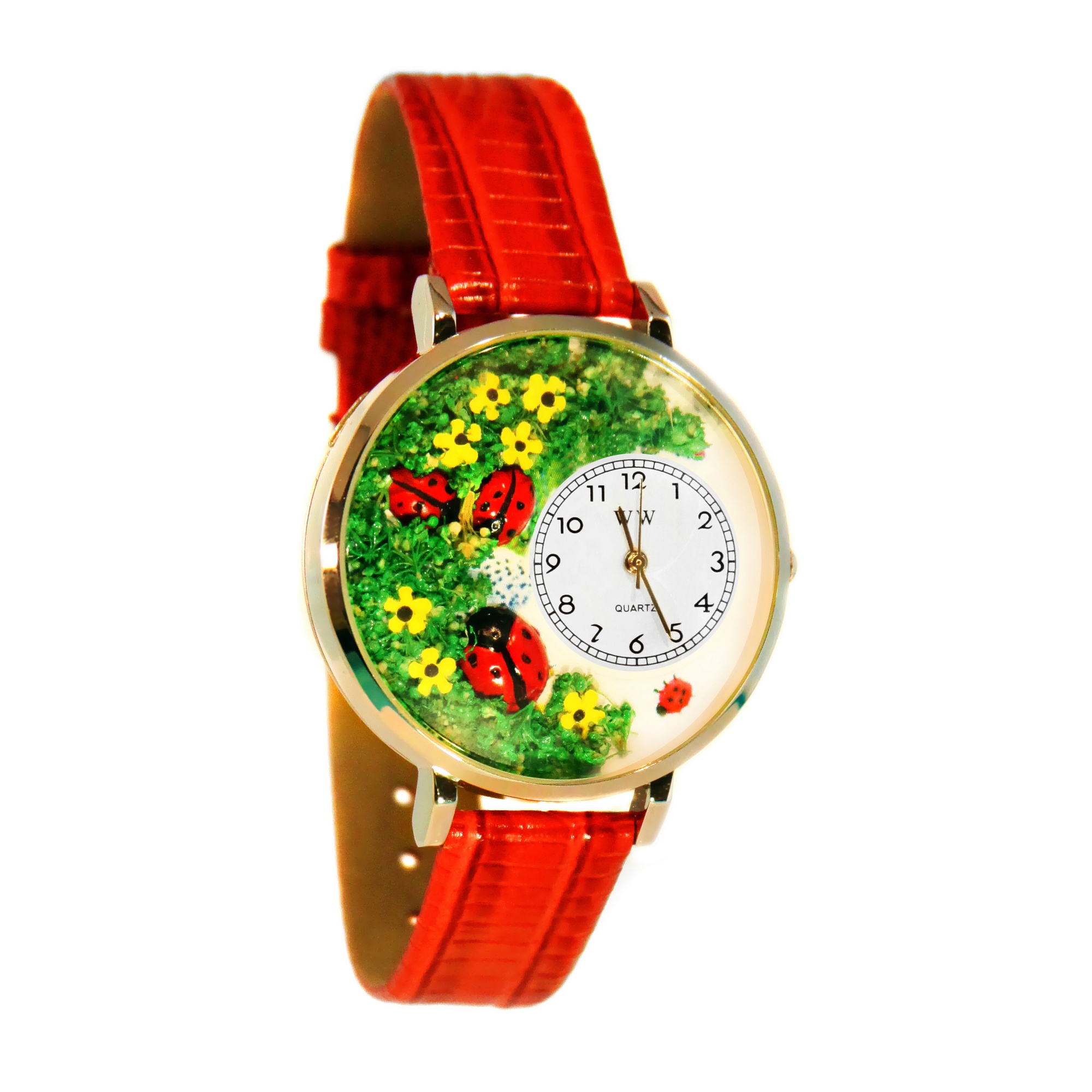 Ladybugs Hand-Crafted Watches Unisex Gold Watch