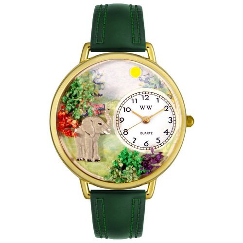Personalized Elephant Watch in gold or silver case