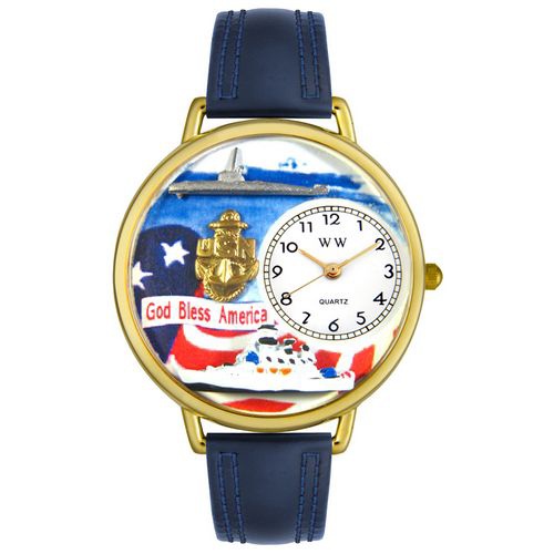 Navy Watch in Gold (Unisex)