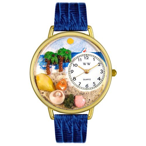 Personalized Palm Tree Watch in gold or silver case