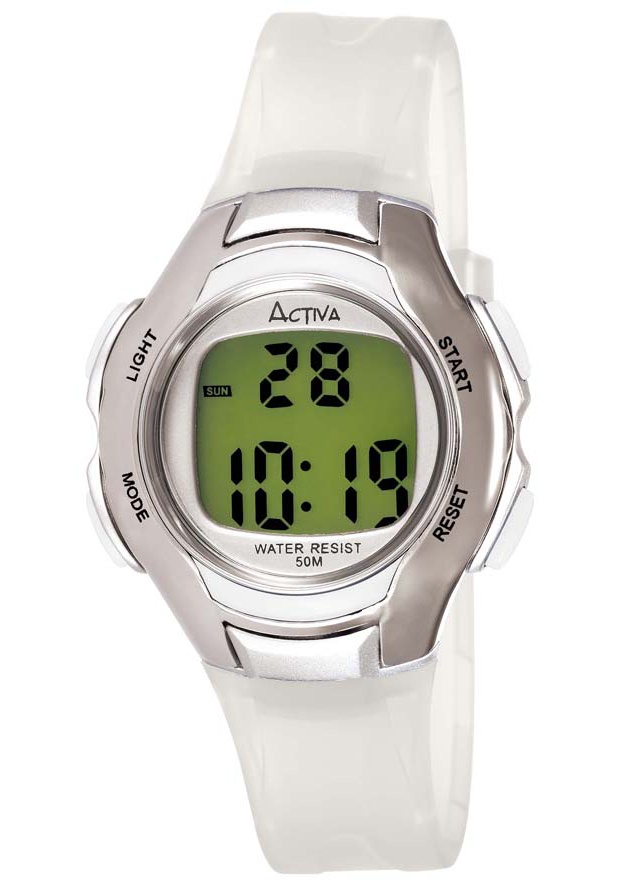 Women's Digital Multi-Function White Transparent Rubber Strap