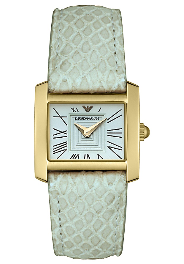 Women's Cream Textured Dial Cream Leather