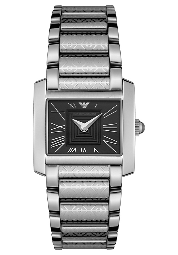Women's Stainless Steel Gunmetal Textured Dial