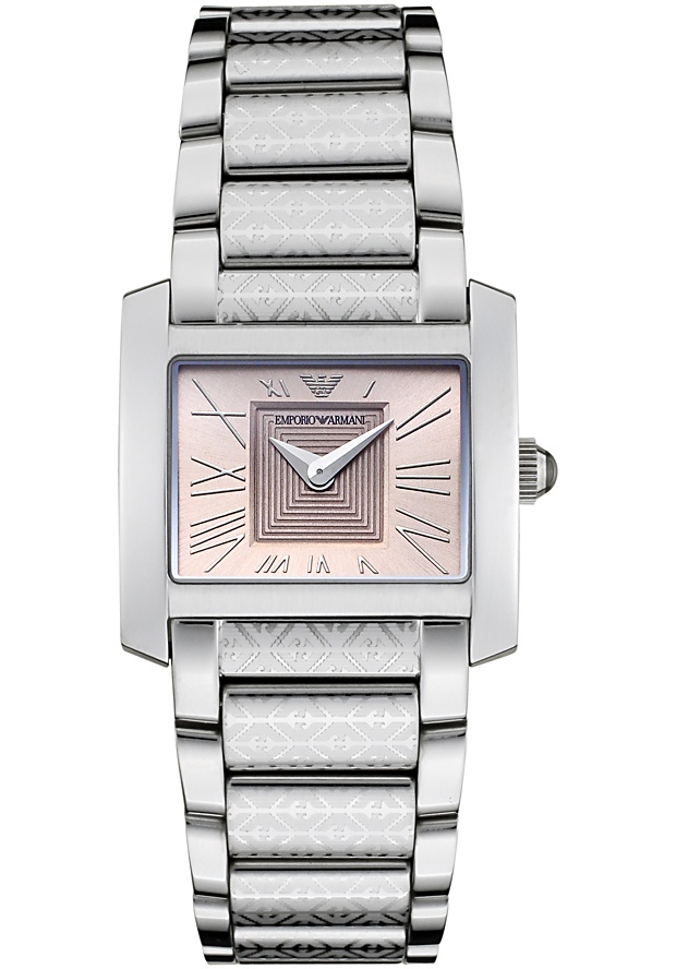 Women's Stainless Steel Rose Textured Dial