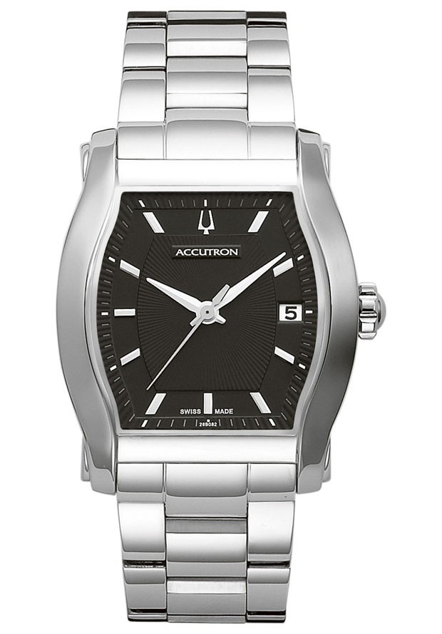 Men's Oxford Black Textured Dial Stainless Steel