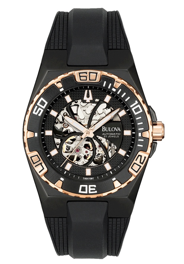 Men's BVA Series 100 Mechanical Automatic Black Rubber