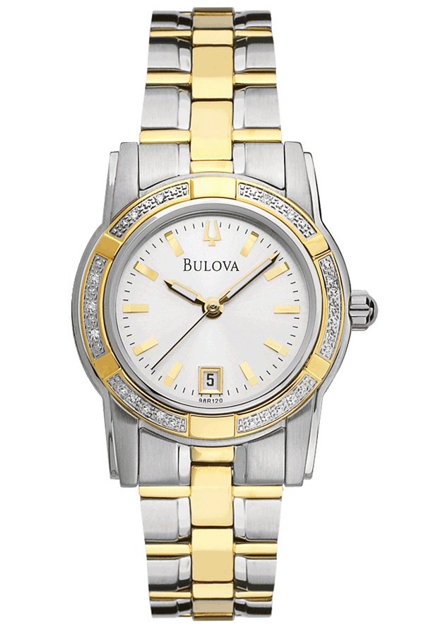 Women's Diamond Two Tone Stainless Steel