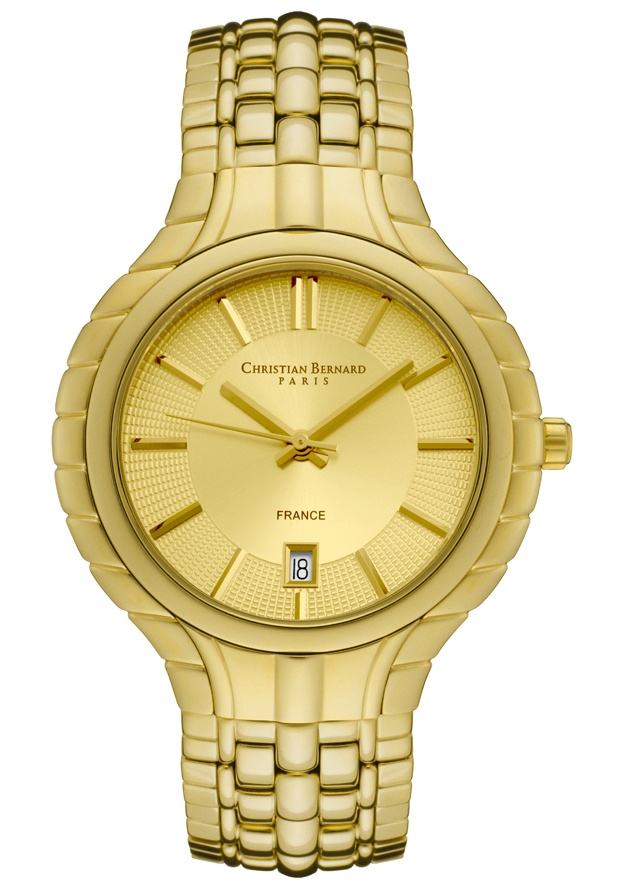 Men's Gold Dial Yellow Gold Tone Stainless Steel