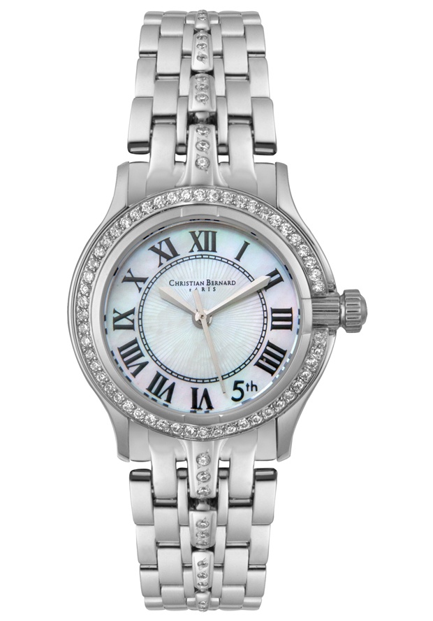 Women's 5th Cubic Zirconia Stainless Steel