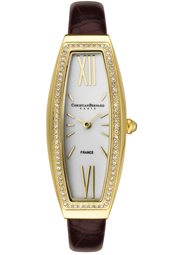 Women's Fairy Light Cubic Zirconia Brown Leather