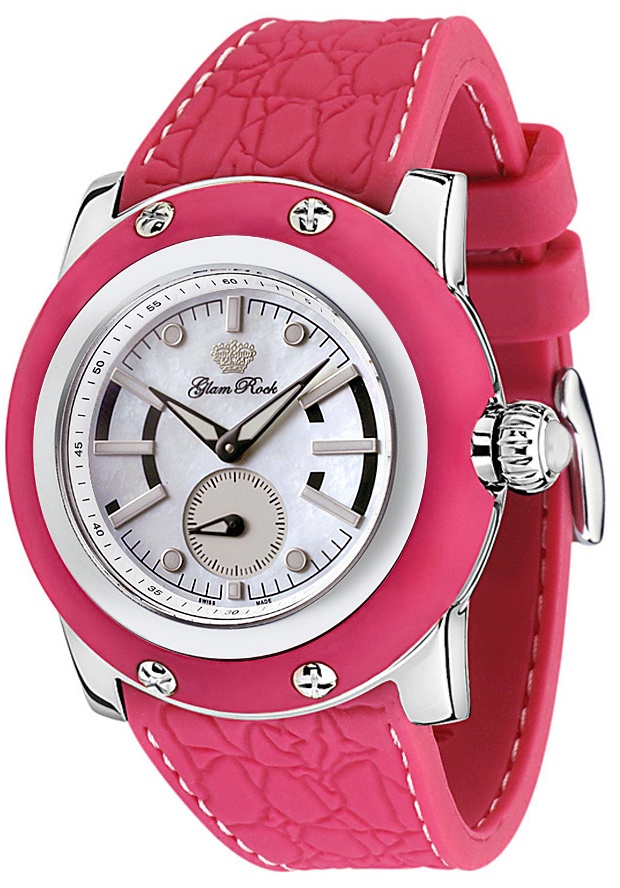 Midsize Miami Mother of Pearl Dial Light Blue Silicon