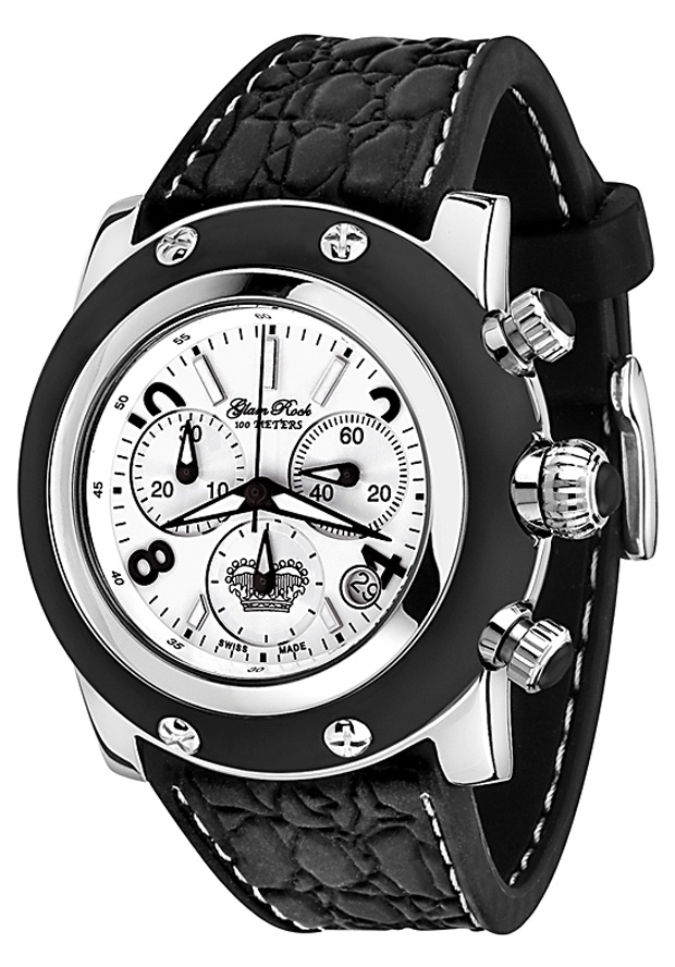Midsize Miami Chronograph Black Silicone