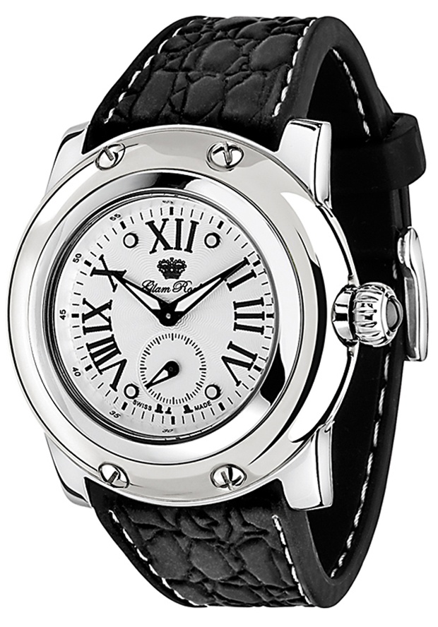 Midsize Miami Silver Dial Black Silicone