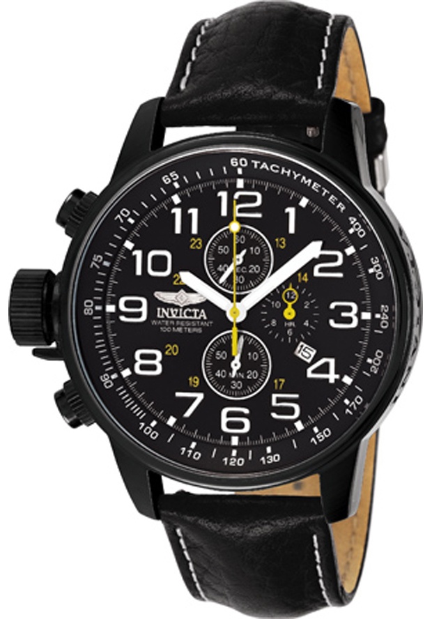 Men's Lefty Chronograph Black Leather