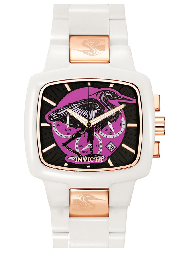 Women's Adrenaline Chronograph Heron Motif White Corian