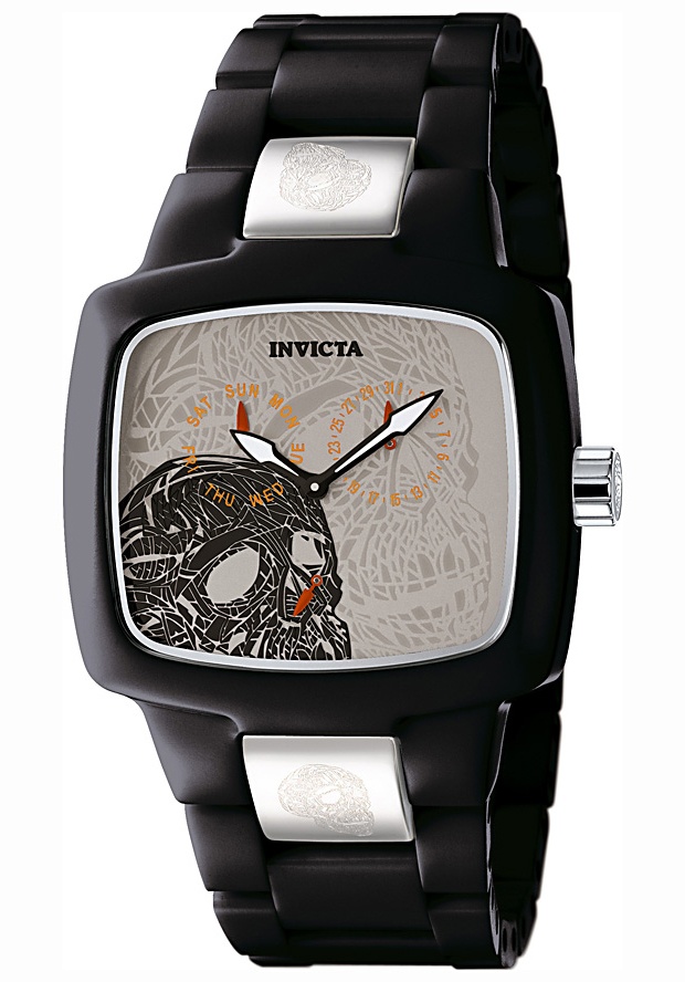 Midsize Adrenaline Skull Motif Black Corian