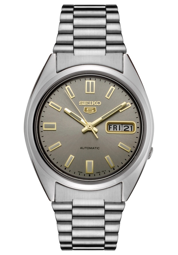 Men's Seiko 5 Automatic Grey Dial Stainless Steel