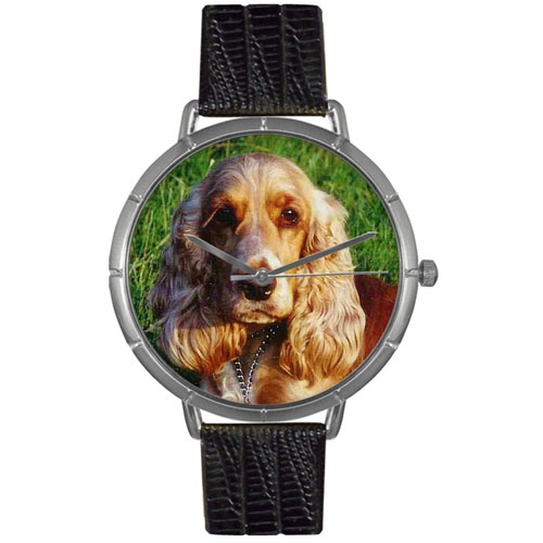 Cocker Spaniel Photo Watch in Silver Unisex