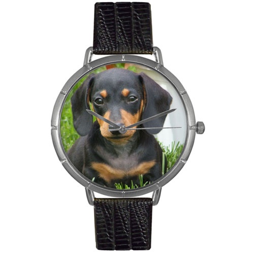 Dachshund Photo Watch in Silver Unisex