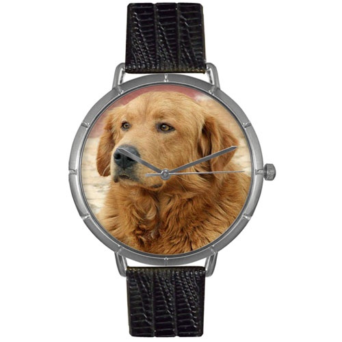 Golden Retriever Photo Watch in Silver Unisex