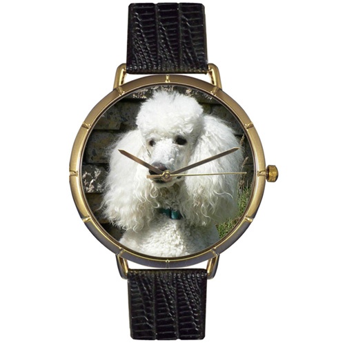 Poodle Photo Watch in Gold Unisex