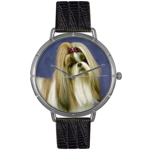 Shih-Tzu Photo Watch in Silver Unisex
