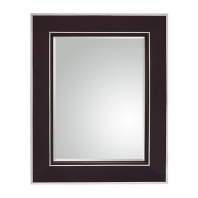 Randolph Mirror - Chocolate Leather