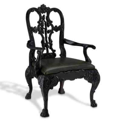 Indian Cove Lodge Carved Dining Arm Chair