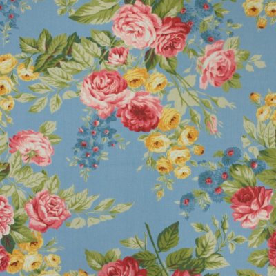 Garden Harbor Floral - Sky - Fabric - Products - Products - Ralph