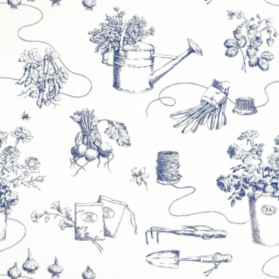 Garden Shop Toile - Blue